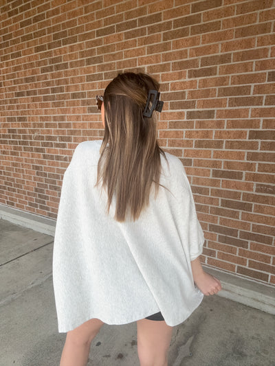 Twisted Cuff Oversized Semi-Cropped Top