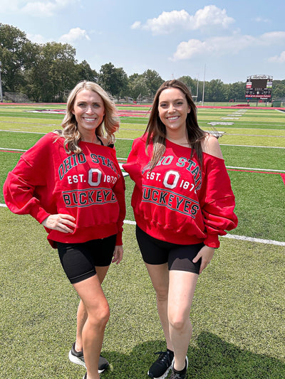 Ohio State Off The Shoulder Sweatshirt