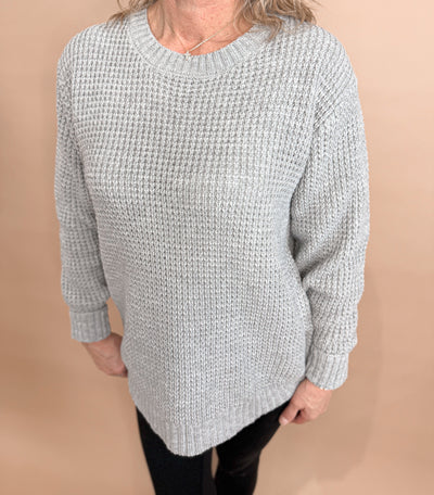 Cloud Grey Knitted Sweater