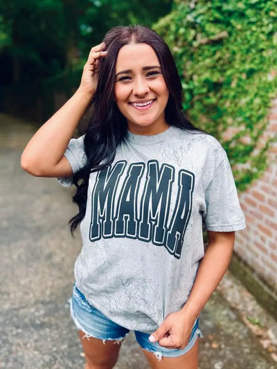 Mama Varsity Wash Puff Tee