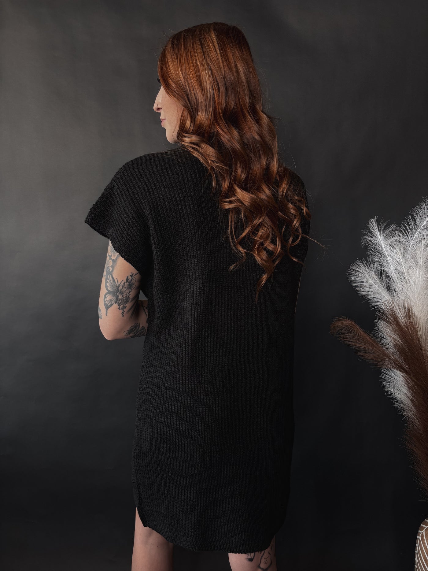 Grace Sweater Dress - Black