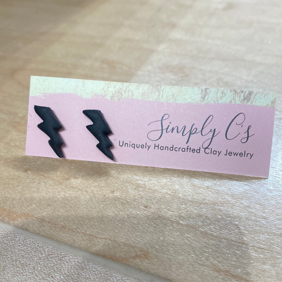 Lightning Bolt Stud Earrings