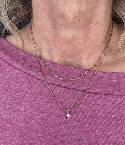 18K Dainty Gold Necklace