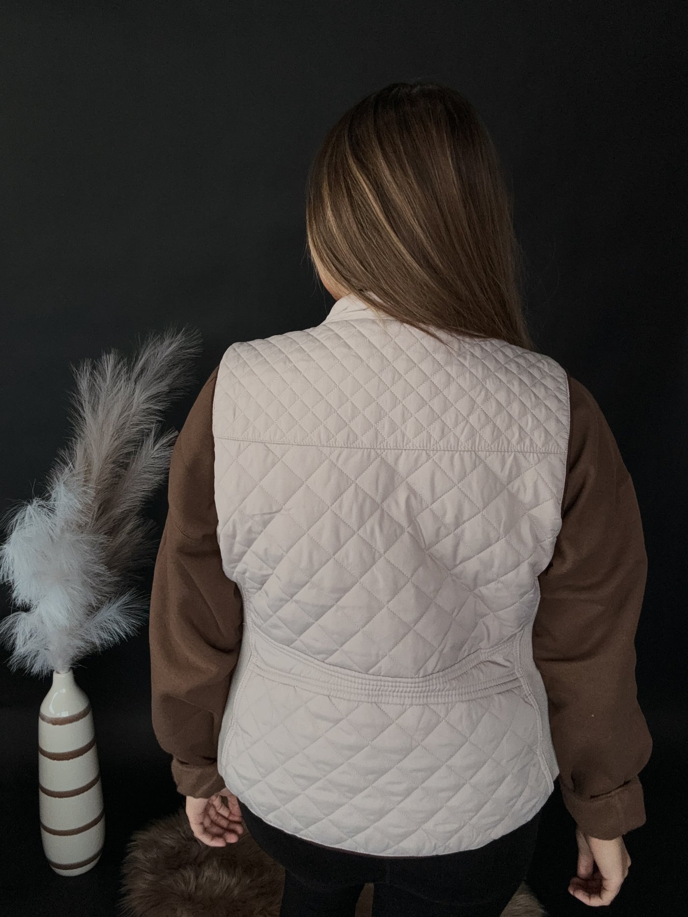 Piper Padded Vest - Pale Taupe