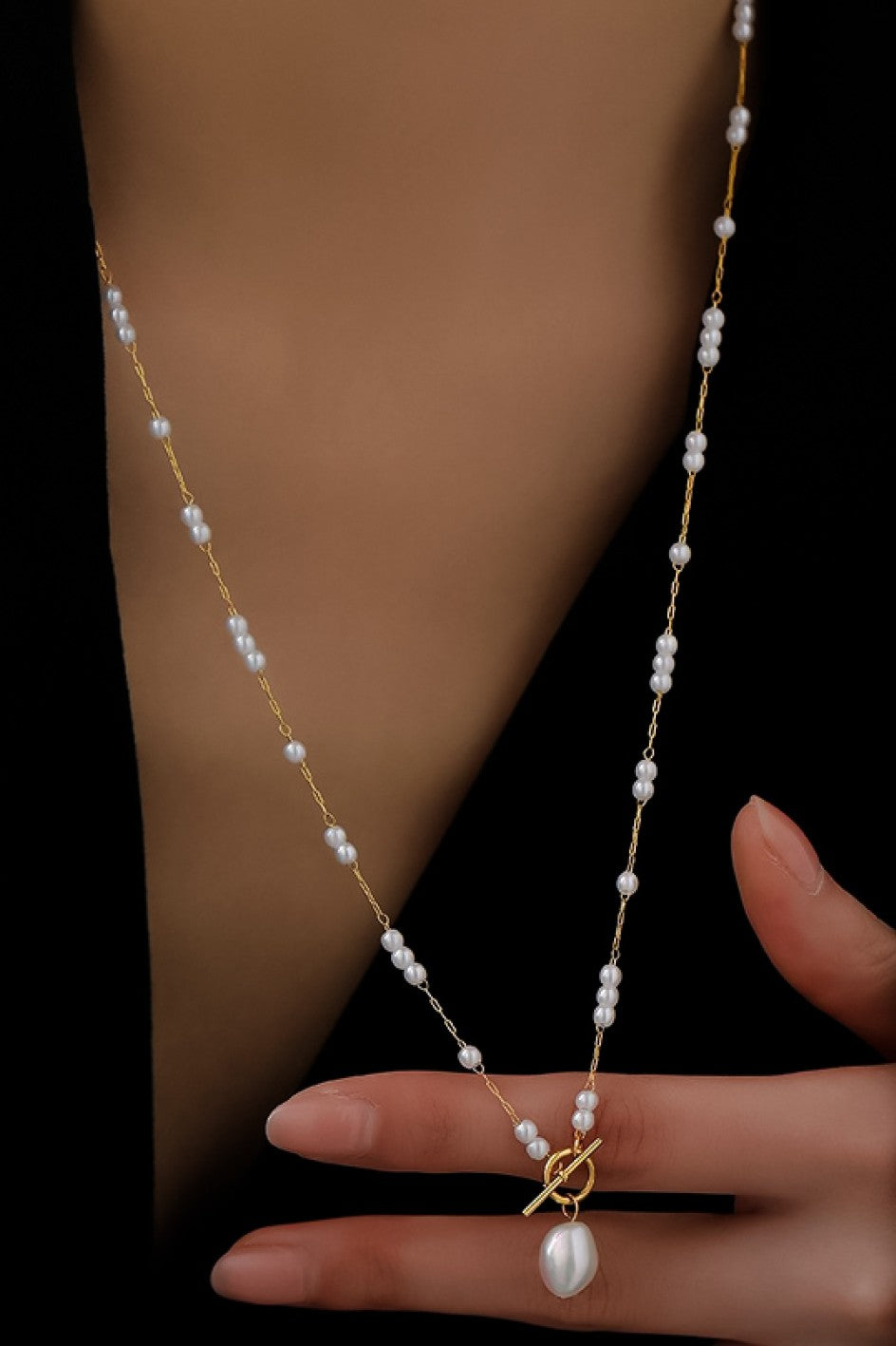18K Gold Pearl Necklace
