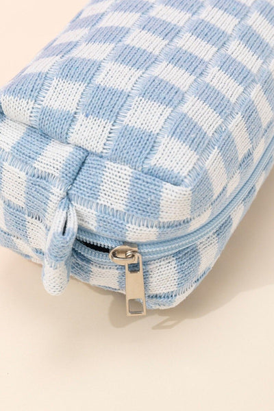 Checkered Makeup Pouch