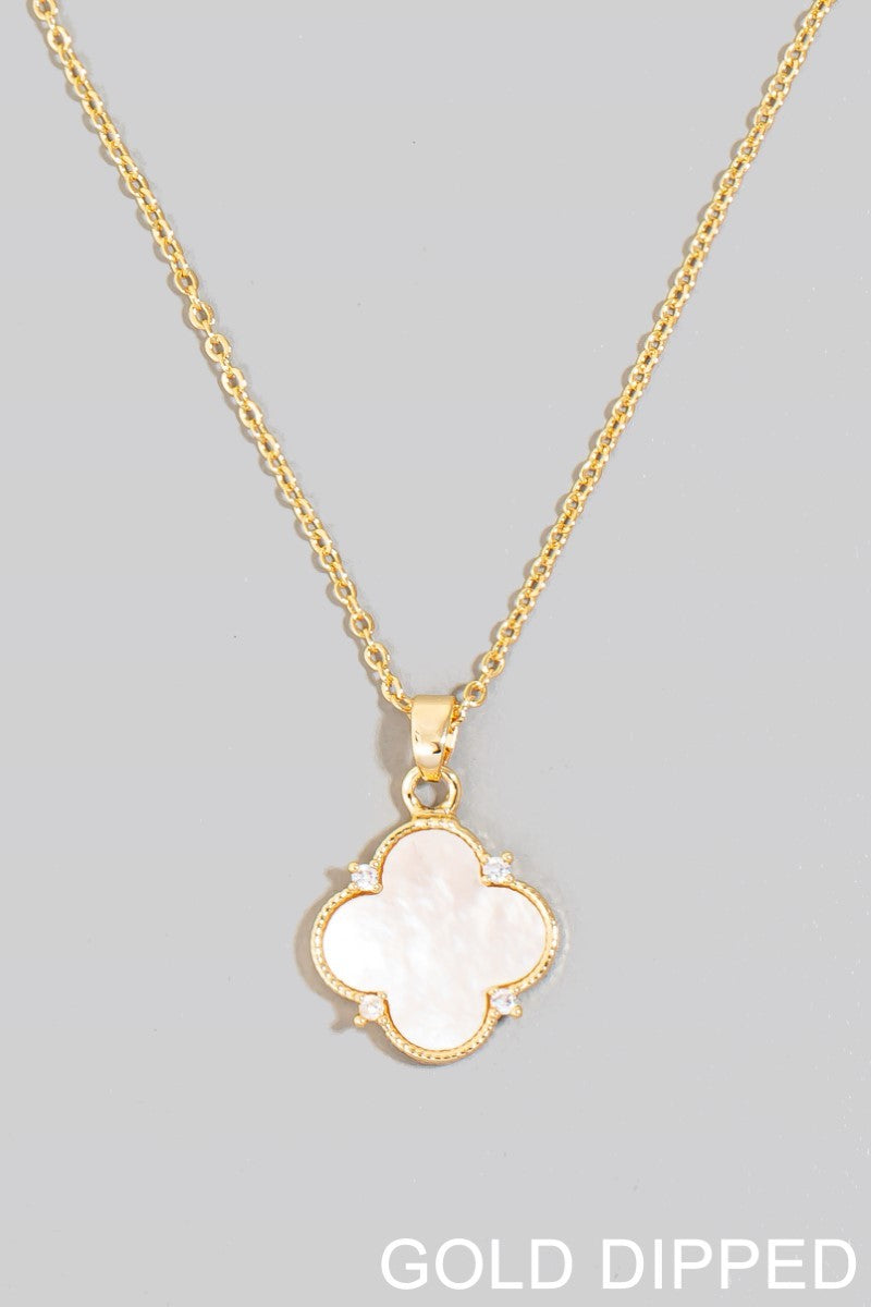 Gold Clover Pendant Necklace