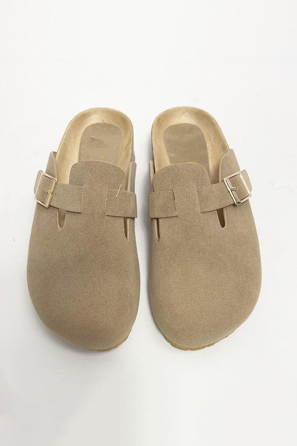 Chloe Taupe Slippers - FINAL SALE