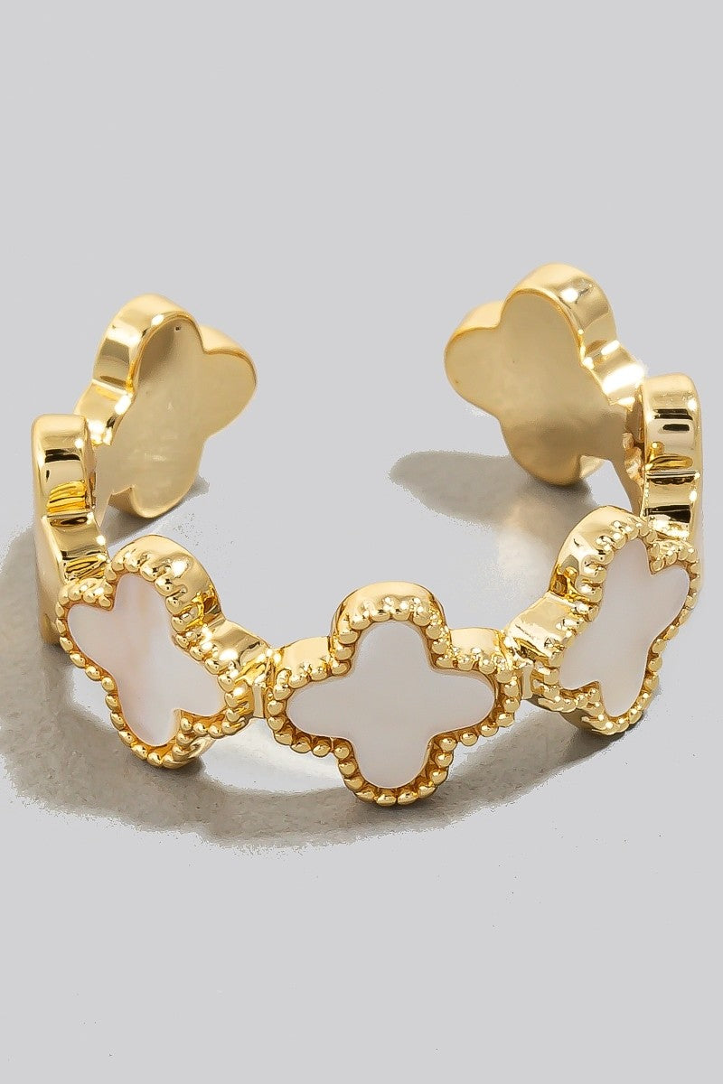 Gold Dipped Clover Ring