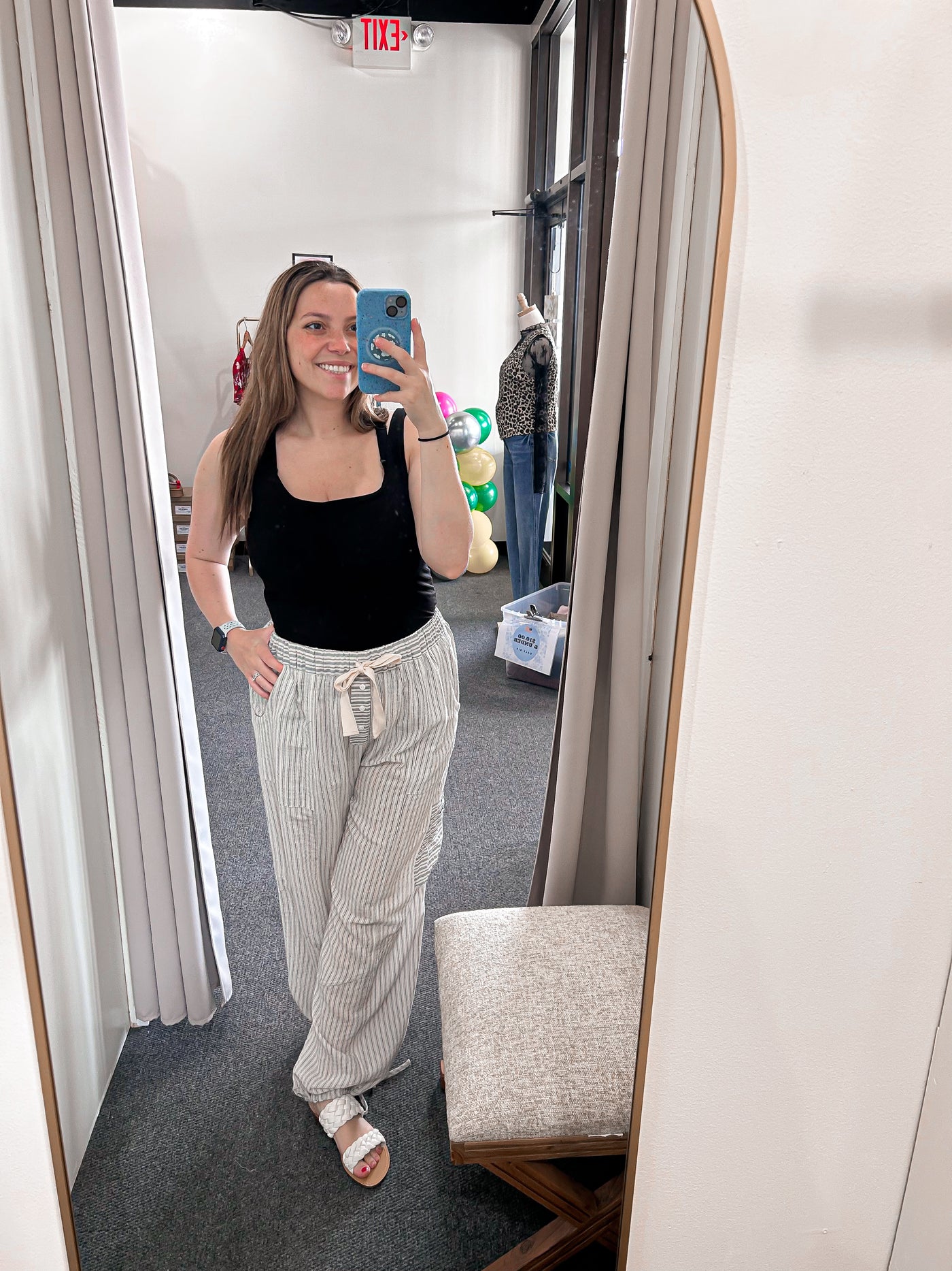 Multi Stripe Balloon Pants
