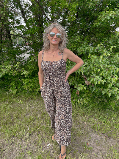 Leopard Jogger Jumpsuit