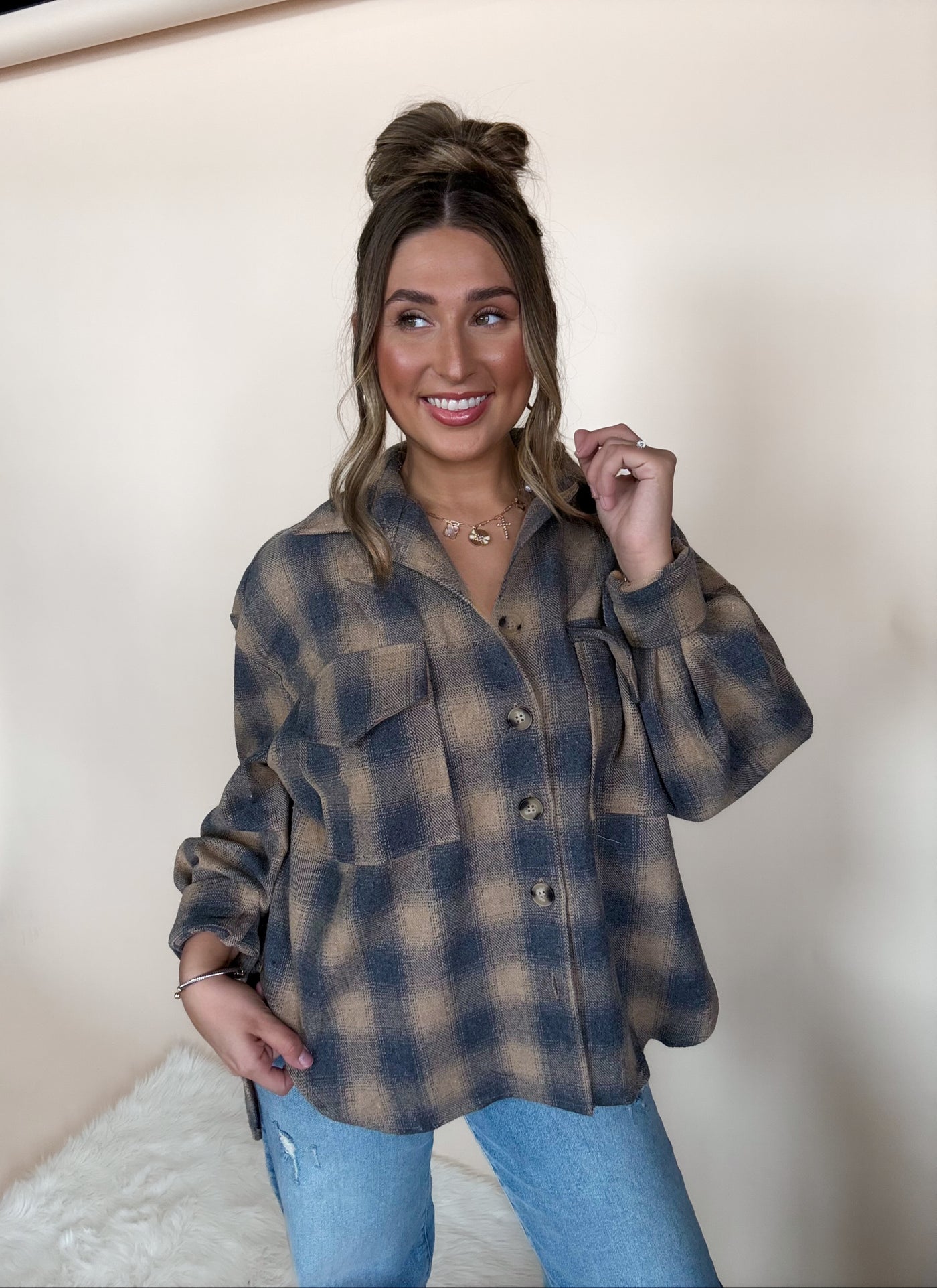 Hailey Mixed Plaid Shacket