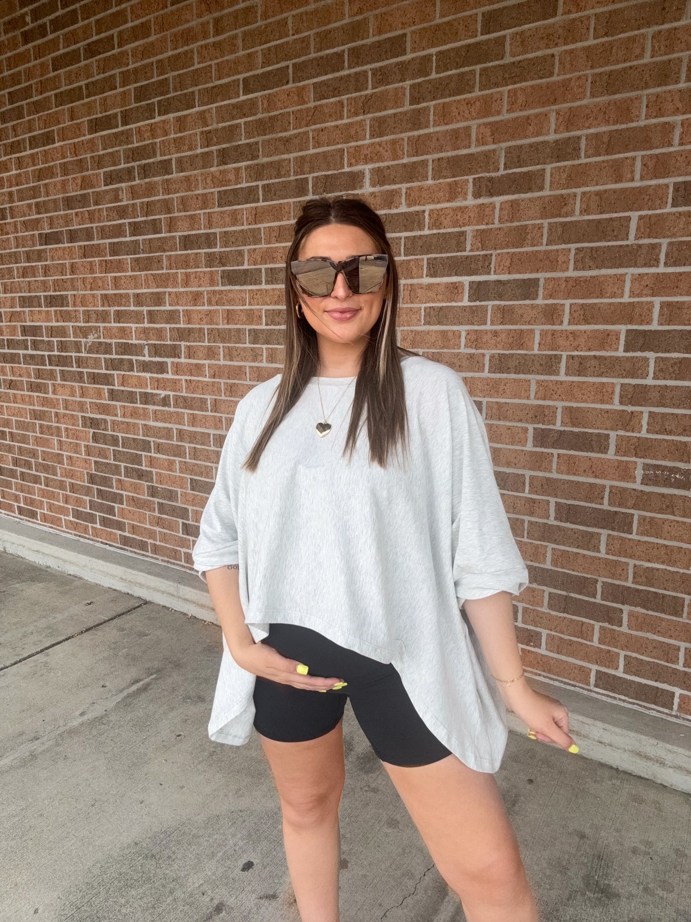 Twisted Cuff Oversized Semi-Cropped Top
