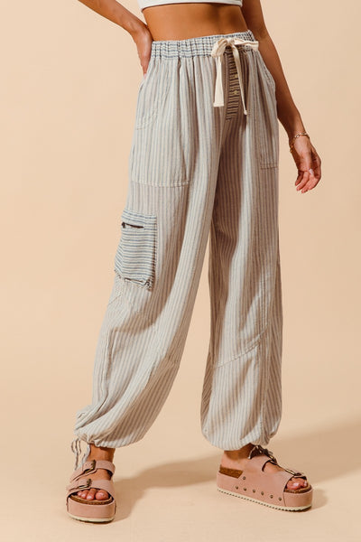 Multi Stripe Balloon Pants