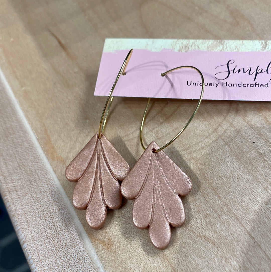 Harper Polymer Clay Earrings - Bronze