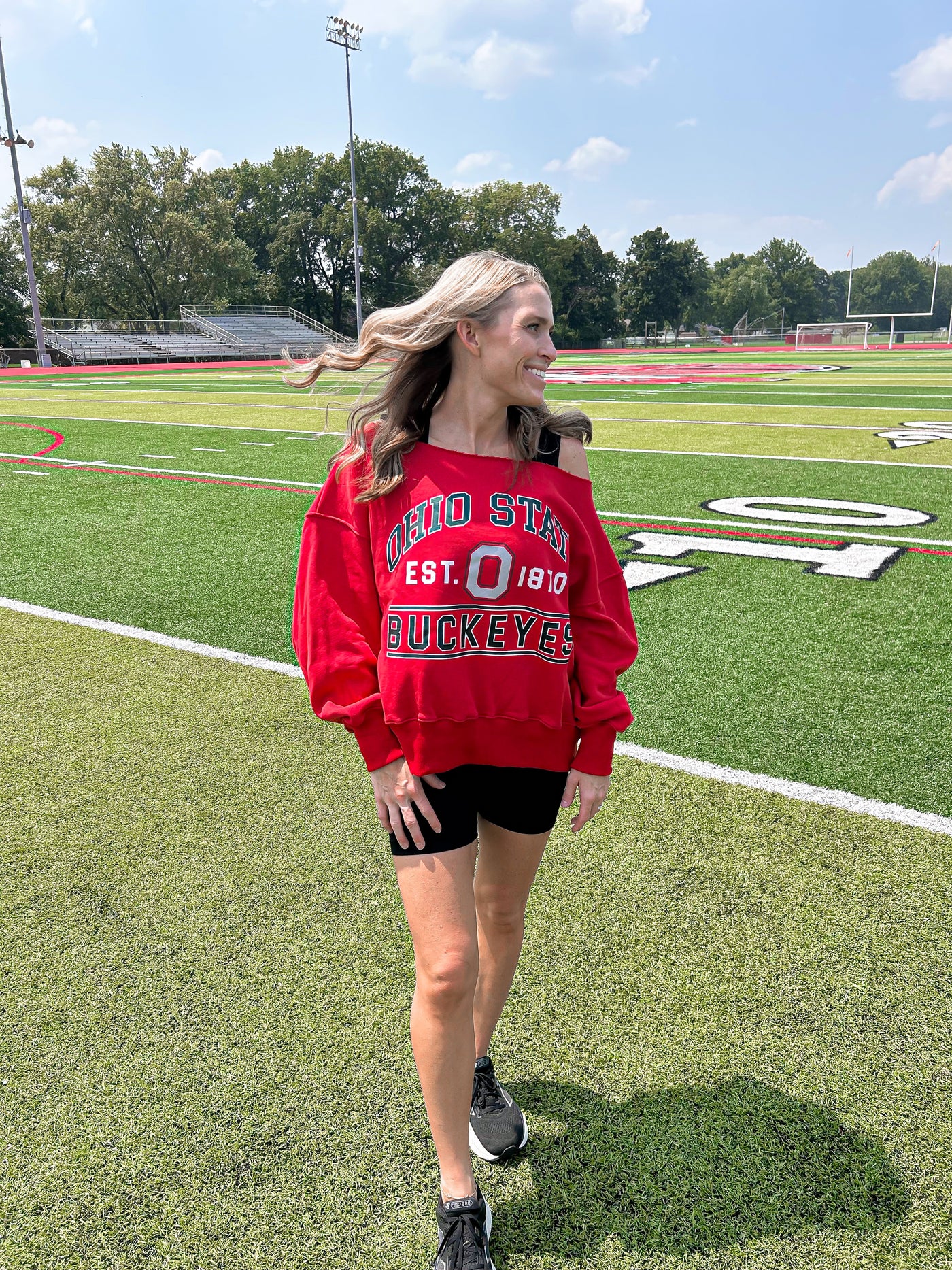 Ohio State Off The Shoulder Sweatshirt