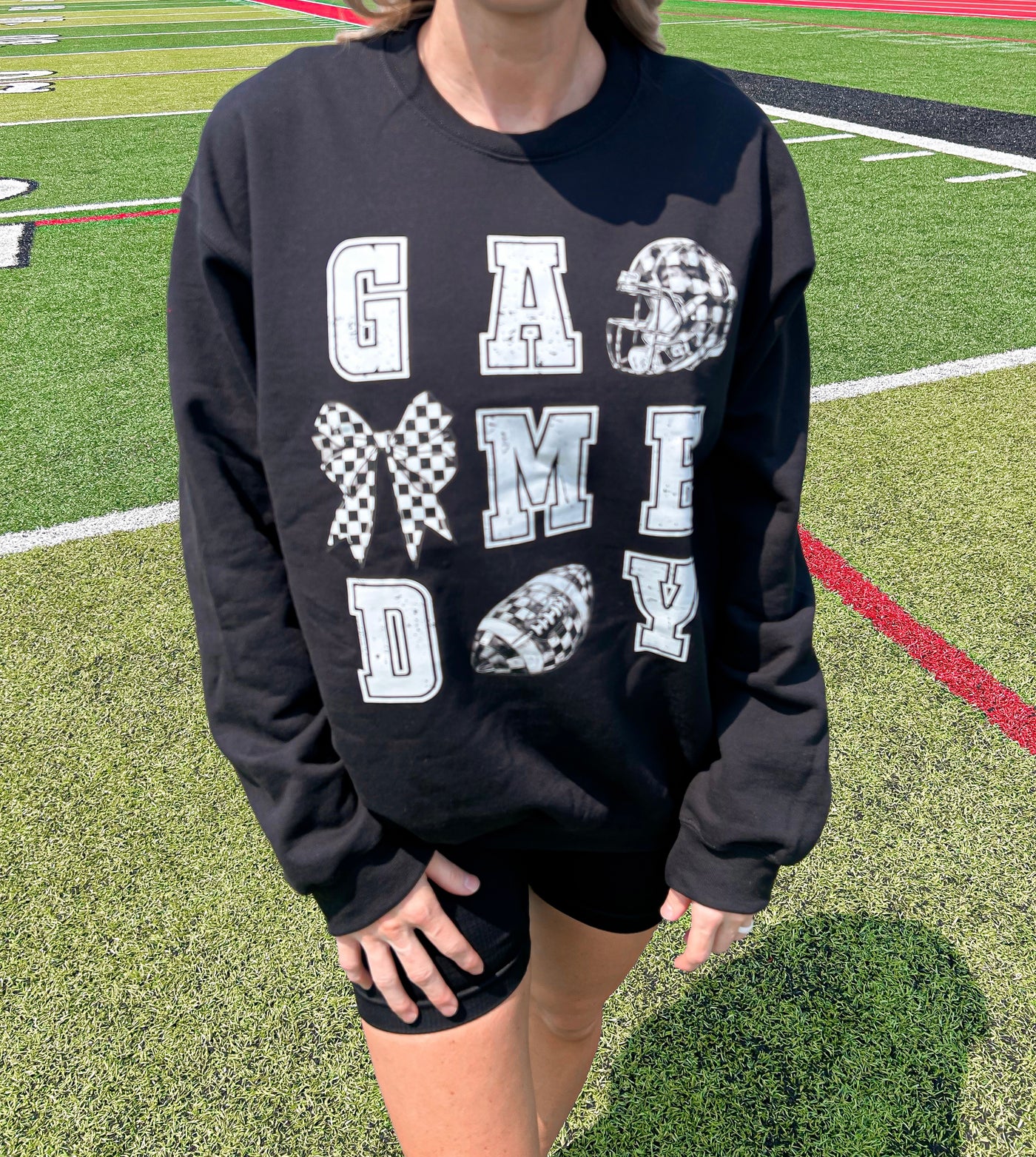 Game Day Checkered Crewneck