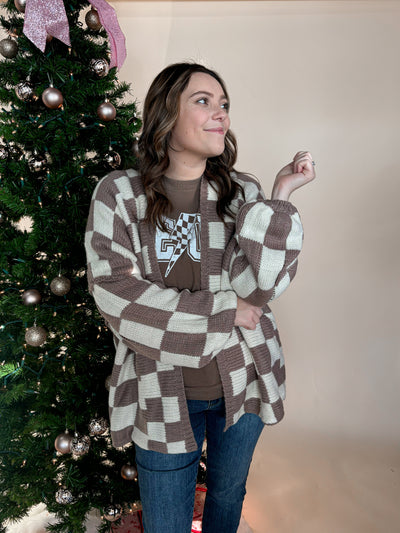 Drew Mocha Ivory Cardigan