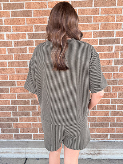 Corded Rib Set - Dk Olive