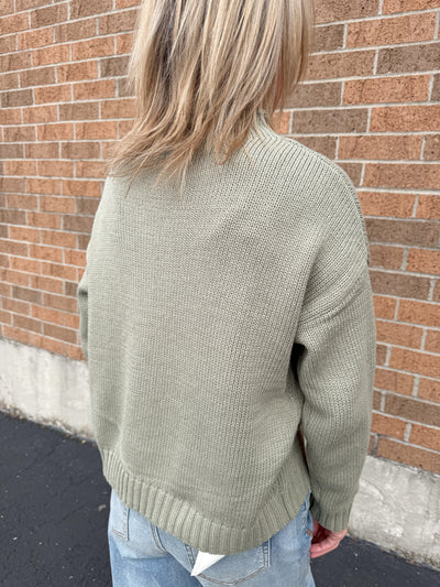 Cozy Knit Sage Sweater - FINAL SALE