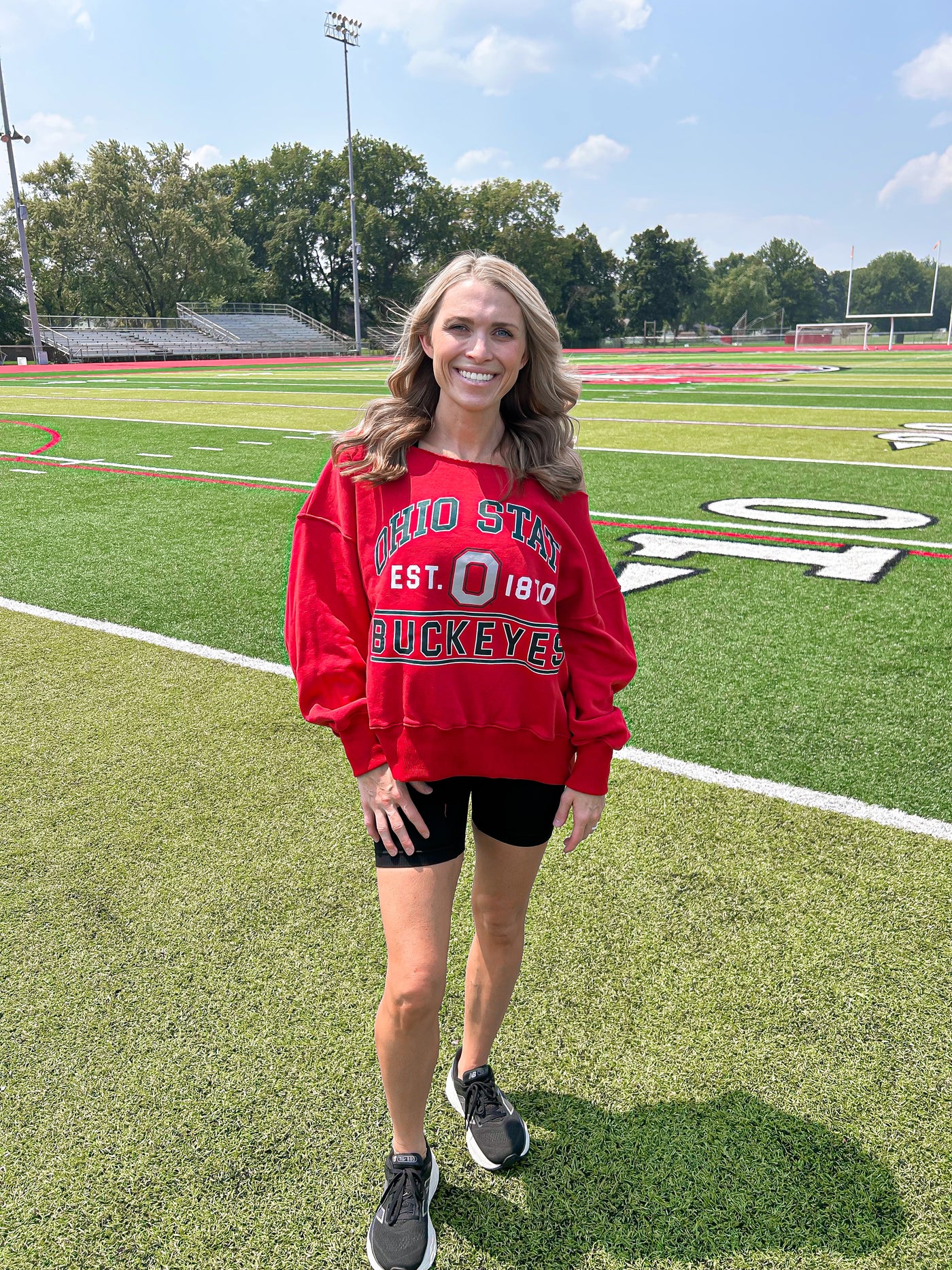 Ohio State Off The Shoulder Sweatshirt