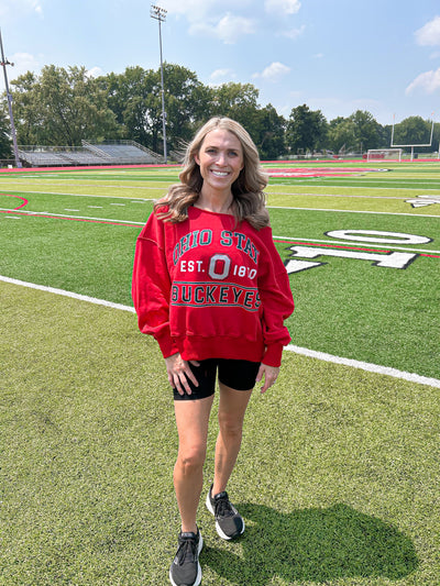 Ohio State Off The Shoulder Sweatshirt