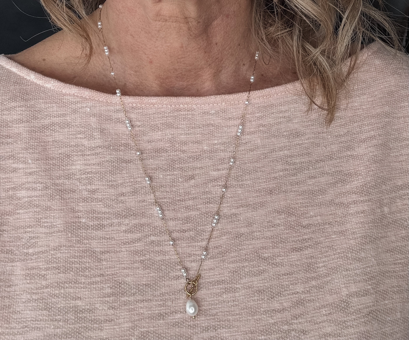 18K Gold Pearl Necklace