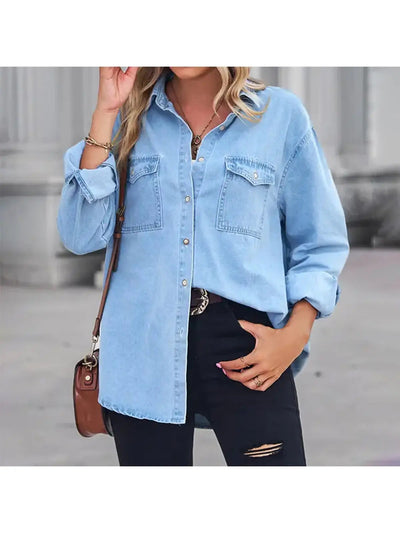 Claire Long Sleeve  Denim Top