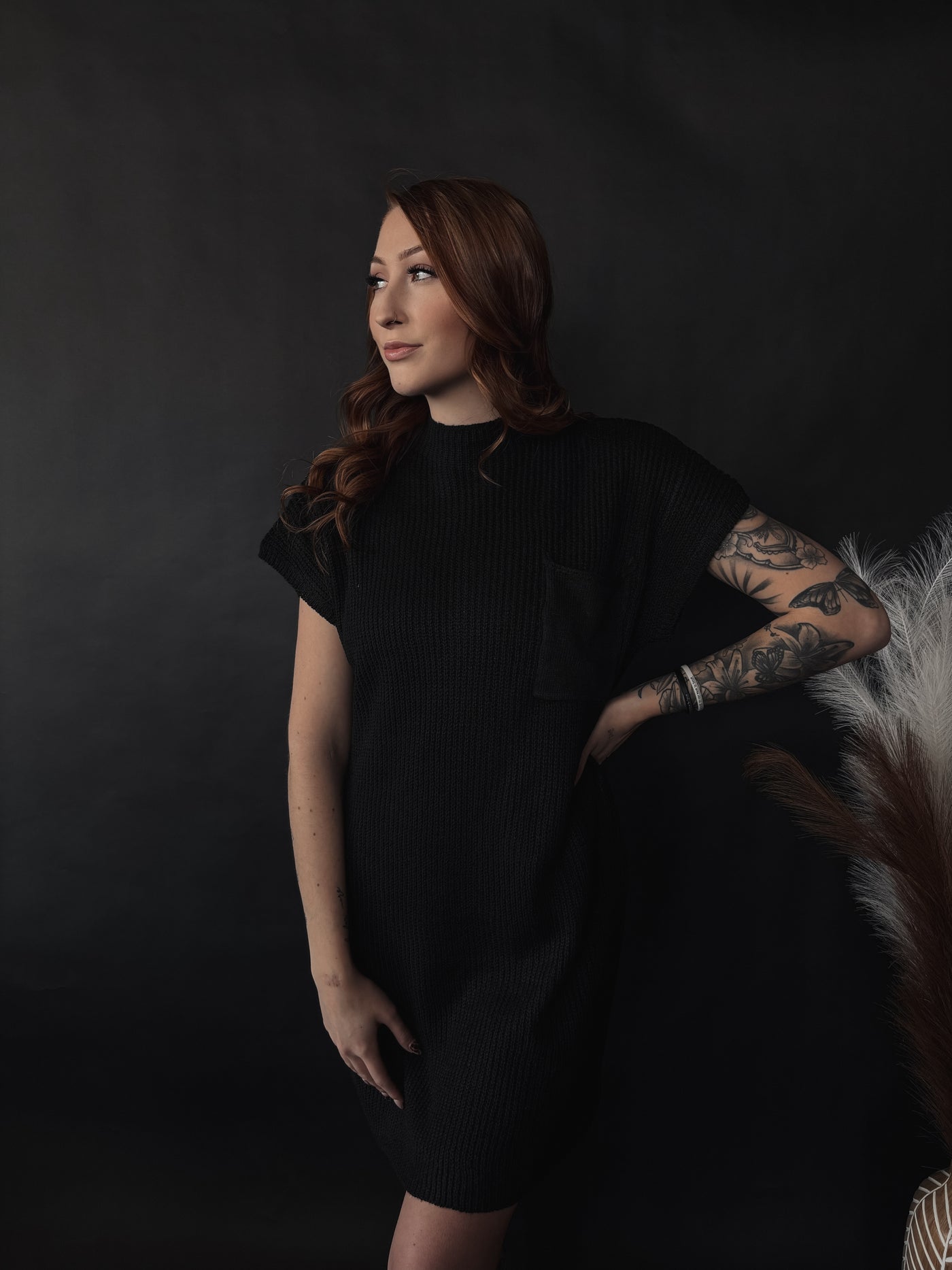 Grace Sweater Dress - Black
