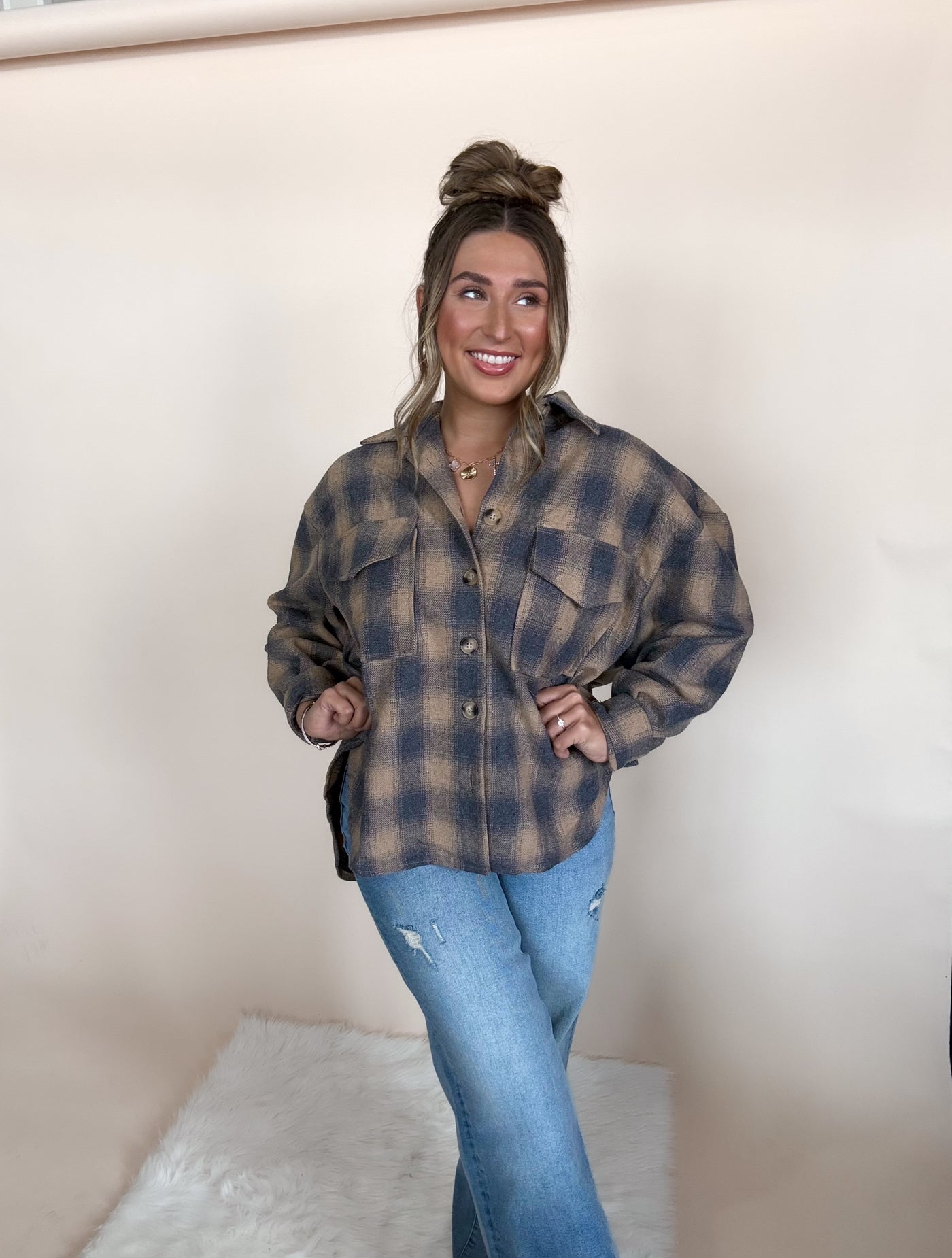 Hailey Mixed Plaid Shacket