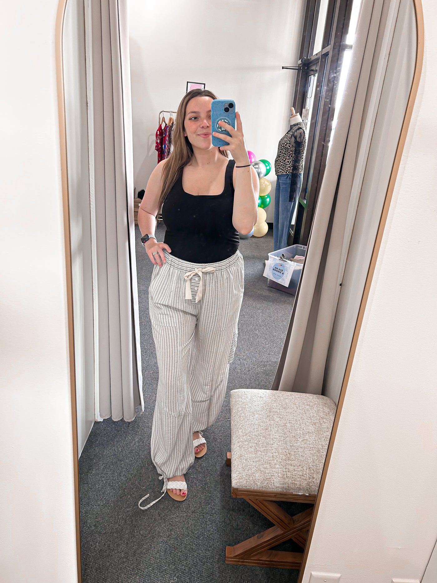 Multi Stripe Balloon Pants