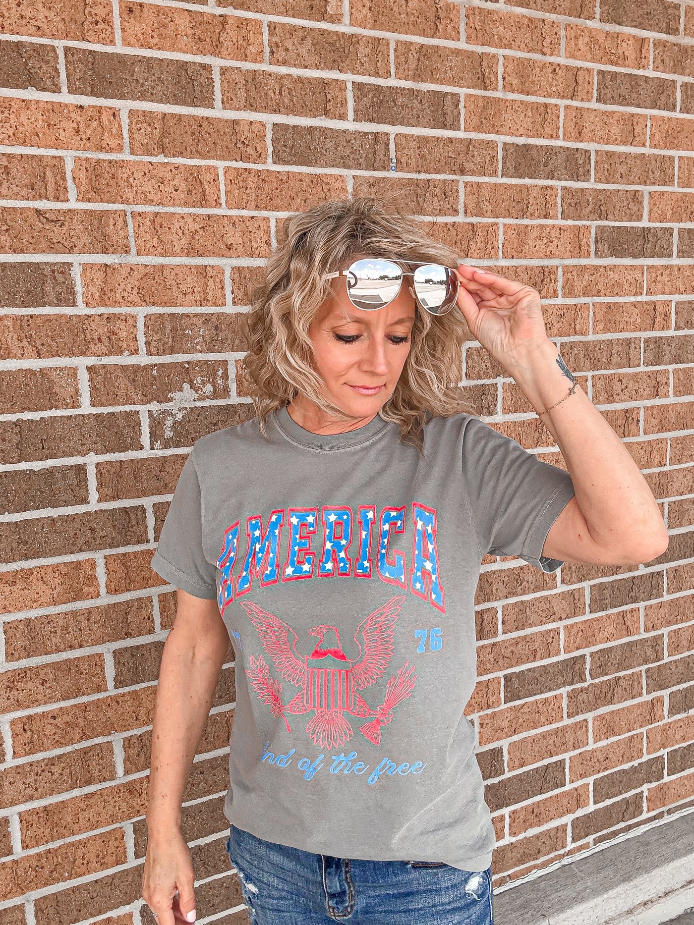 America Land Of Free Graphic Tee - FINAL SALE
