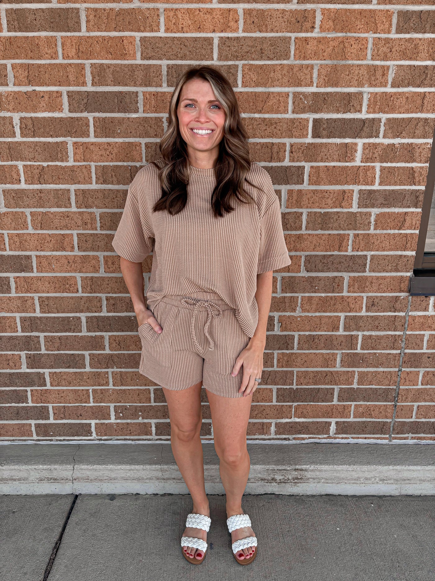 Corded Rib Set - Lt Mocha