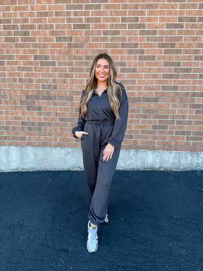 Half Zip Ash Jumpsuit