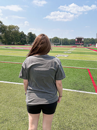 Game Day Checkered Tee - Pepper
