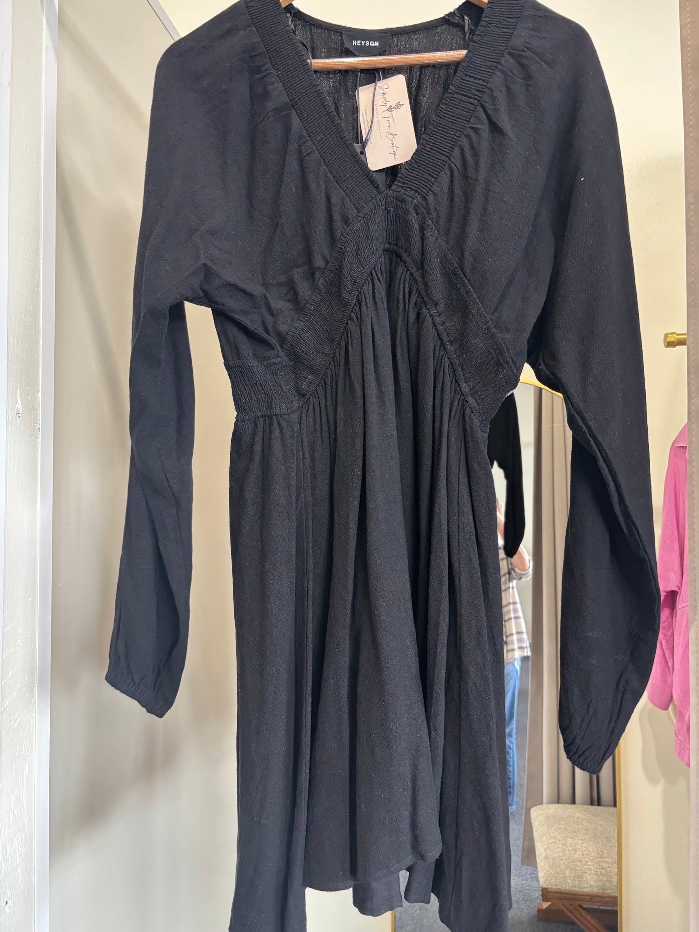 Jess Ruched Dress - Black
