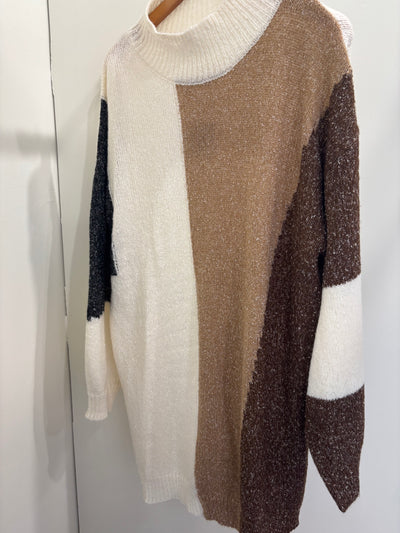 Block Sweater Dress