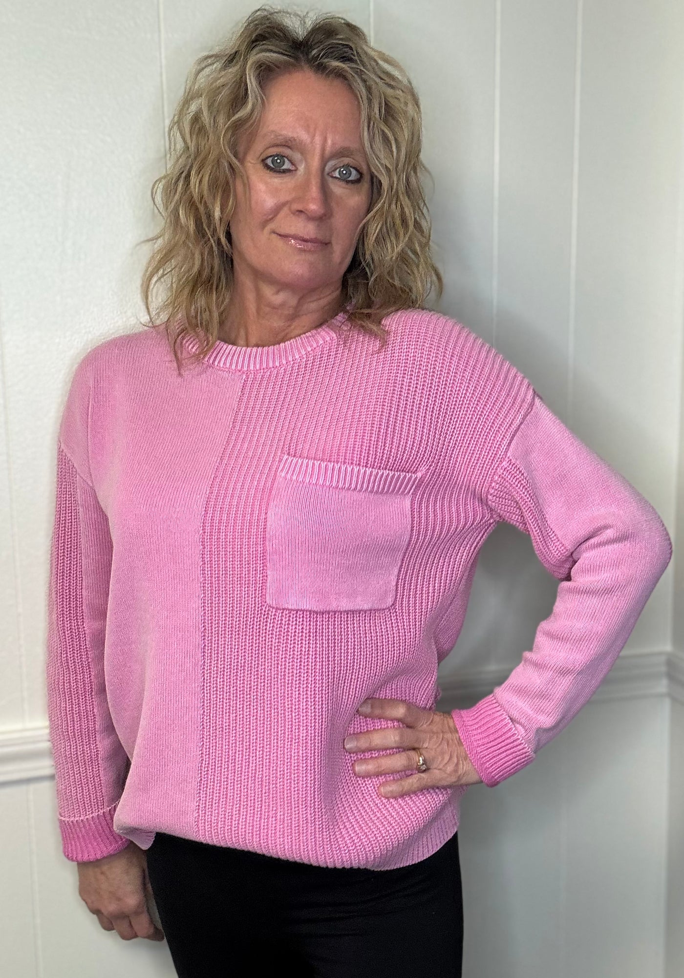 Maddie Pink Sweater