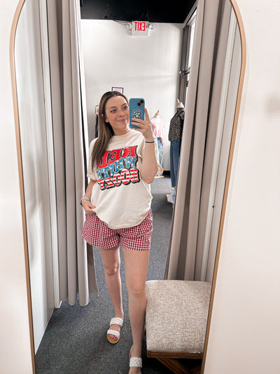 Red White Boozy Retro Graphic Tee - FINAL SALE