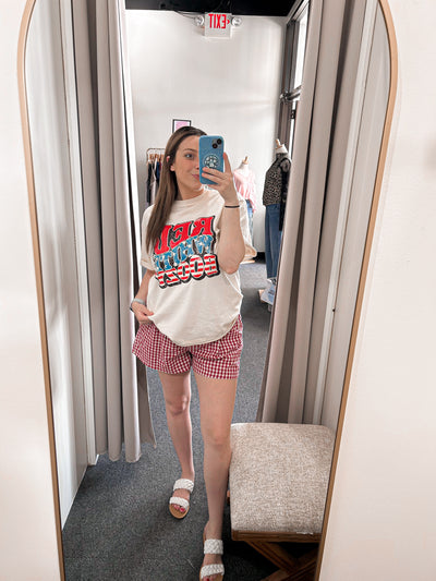 Red White Boozy Retro Graphic Tee - FINAL SALE