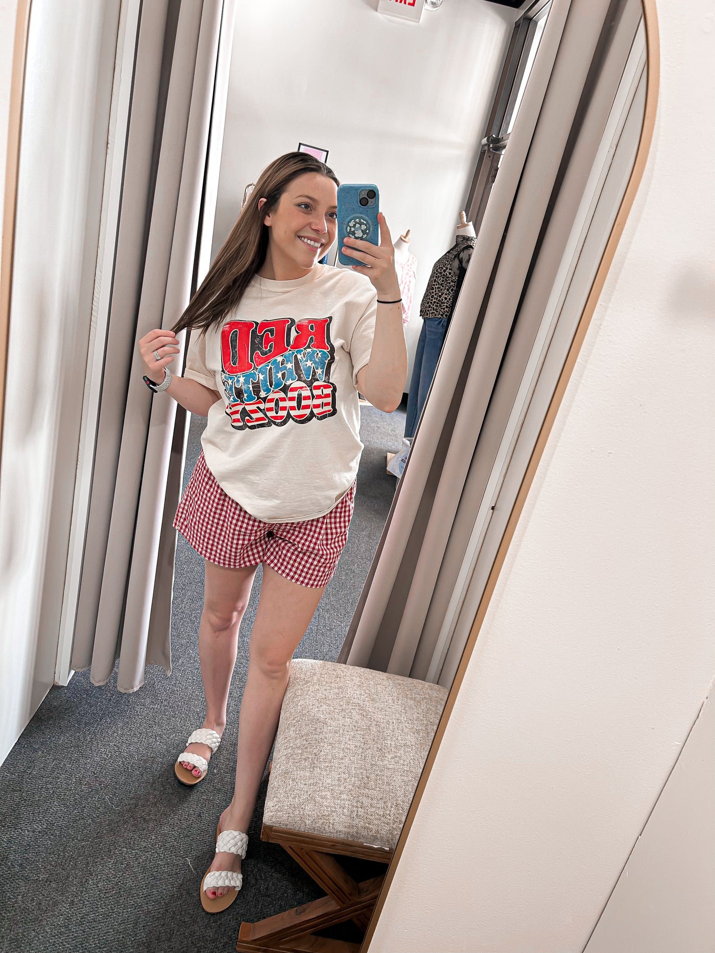 Red White Boozy Retro Graphic Tee - FINAL SALE
