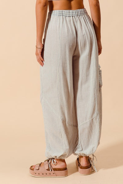 Multi Stripe Balloon Pants